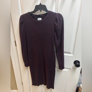 Nine West Deep Purple Knit long sleeve Sweater Dress